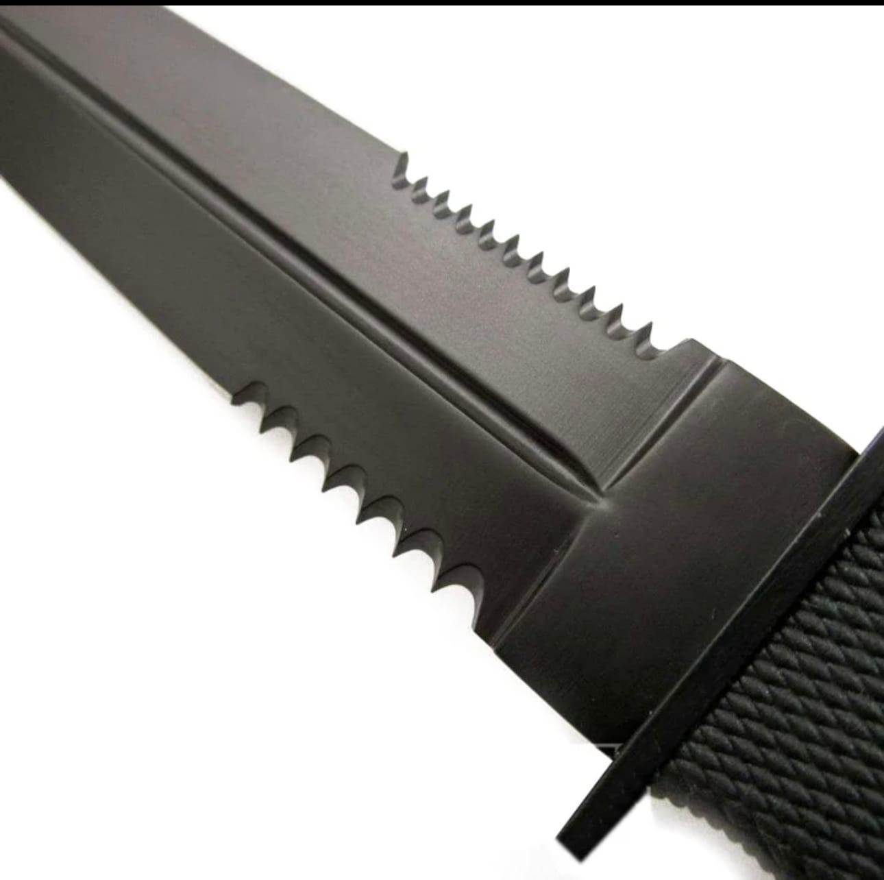 USA MT-225 11.5" Fixed Blade Knife – Black, Full Tang, Partially Serrated with Sheath - Image 6
